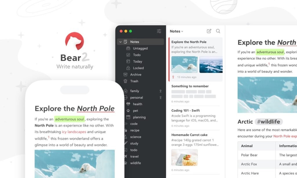 Bear app